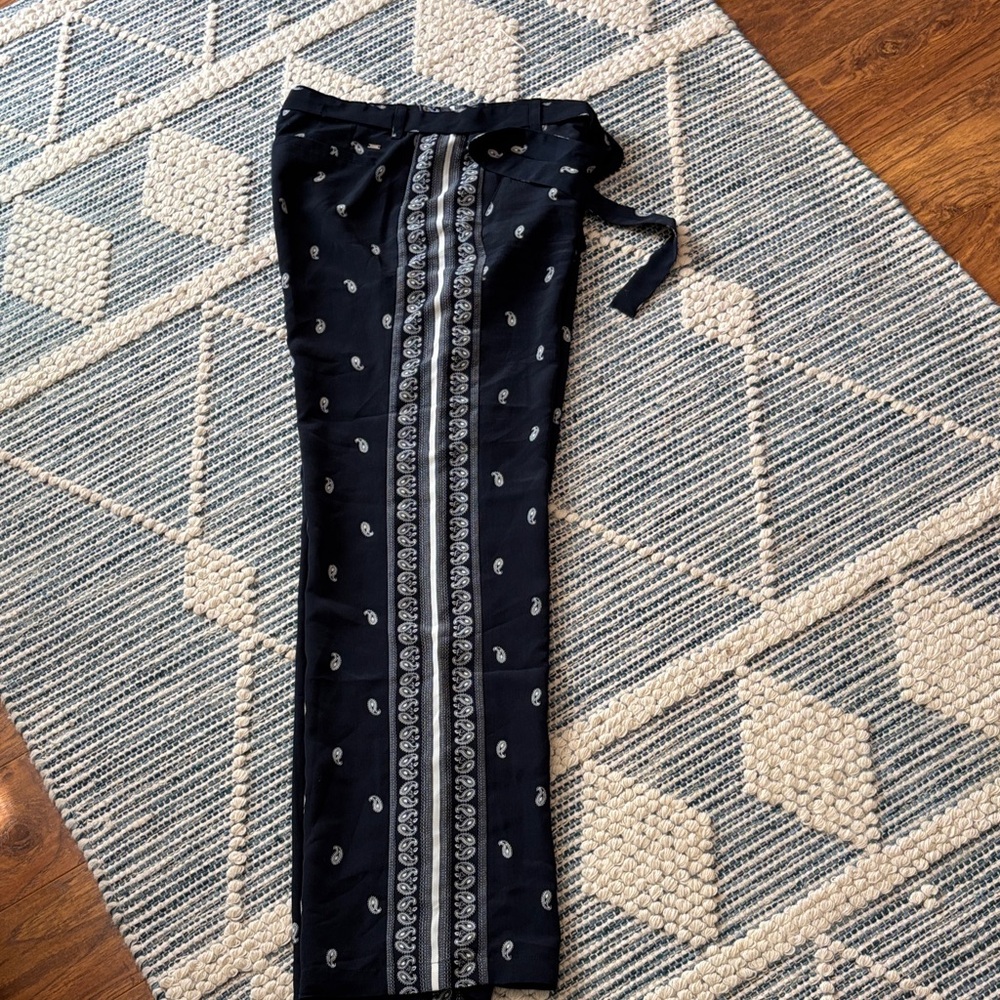 Tommy Hilfiger Navy Blue Paisley Pants